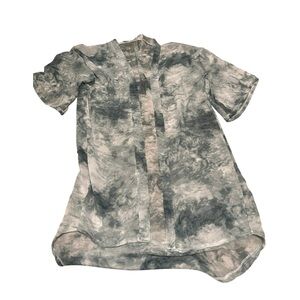 Tie dye lightweight blue green kimono